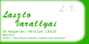 laszlo varallyai business card